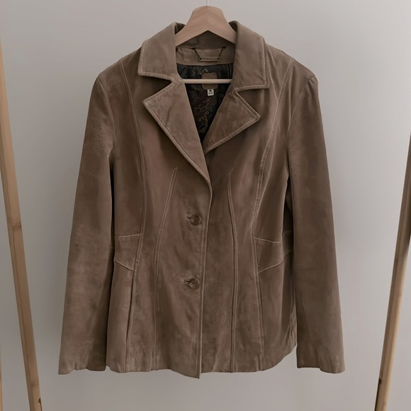 Vintage Suede Leather Blazer - Picture 1 of 4